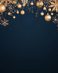 Luxurious Christmas new year card and Holiday Promotion Banner with Elegant Ornaments, for Tags, Posters, and Banners with Space for Text