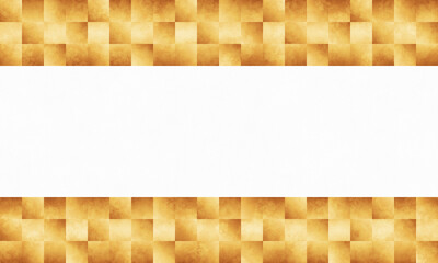上下が質感ありの市松模様金屏風(シャンパンゴールドのグラデーション)横長背景