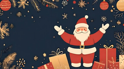 Luxurious Christmas new year card and Holiday Promotion Banner with Elegant Ornaments, for Tags, Posters, and Banners with Space for Text