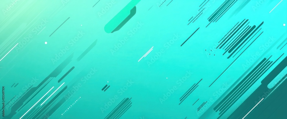 Aufkleber Abstract teal background with dynamic lines and shapes.