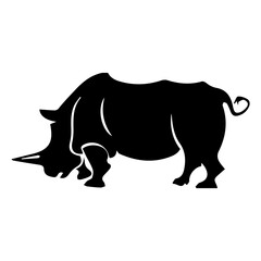 rhino animal icon vectors illustration symbol design