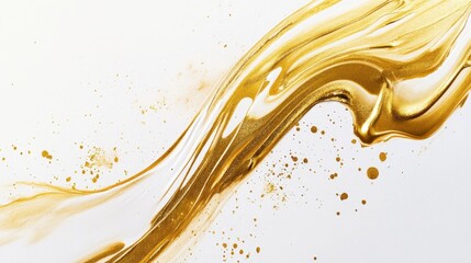 Dynamic gold paint flow art studio abstract image minimalist design close-up view creativity unleashed