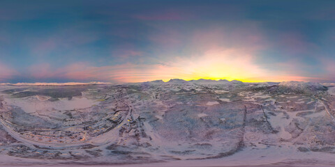 Snow landscape 360 environment hdri texture