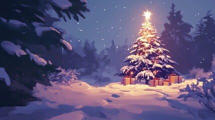 Christmas tree for celebration