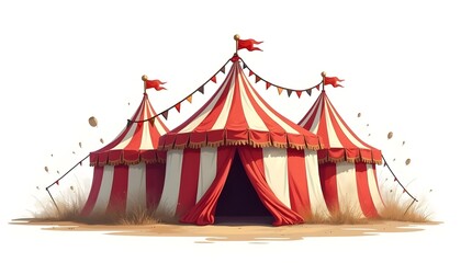 Illustration of circus tent