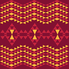 1.	Seamless Ethnic Pattern Texture. Navajo Geometric Print, Rustic Decorative Ornament. Abstract Geometric Pattern. Native American Pattern Ornament for the design of Clothing