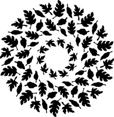 Set of hand drawn vector floral elements. Black leaves isolated on white background for invitations, greeting cards, blogs, web, wedding decor, posters.