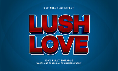 lush love editable text effects with a love and nice theme