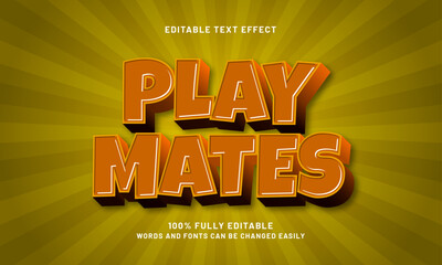play mates editable text effects with a kids and play theme