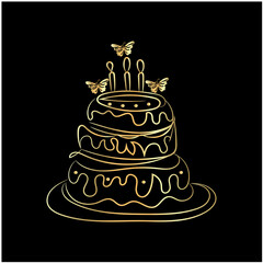 wedding cake vector