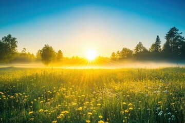 Gentle Sunlight Illuminating Nature