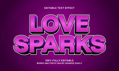 love sparks editable text effects with a love and nice theme