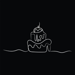 wedding cake with candles