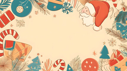 Luxurious Christmas new year card and Holiday Promotion Banner with Elegant Ornaments, for Tags, Posters, and Banners with Space for Text