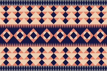 1.	Seamless Ethnic Pattern Texture. Navajo Geometric Print, Rustic Decorative Ornament. Abstract Geometric Pattern. Native American Pattern Ornament for the design of Clothing