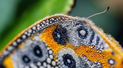 Closeup Butterfly Wing Detailed Texture Pattern