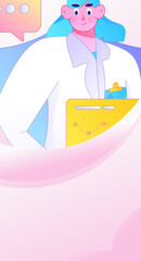 Medical characters fighting the epidemic flat vector concept operation hand drawn illustration
