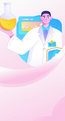 Medical characters fighting the epidemic flat vector concept operation hand drawn illustration
