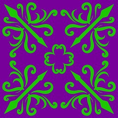 Tribal trippy psychedelic pattern illustration