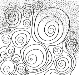 Swirls of black lines for your projects.