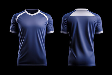 blue and white jersey template for team club, jersey sport, front and back, Tshirt mockup sports jersey template design for football soccer, racing, gaming, sports jersey