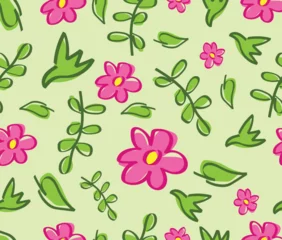 design vector seamless pattern with beautiful flower style