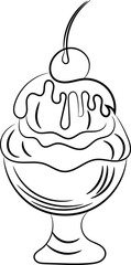Hand drawn ice cream