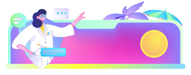 Medical characters fighting the epidemic flat vector concept operation hand drawn illustration
