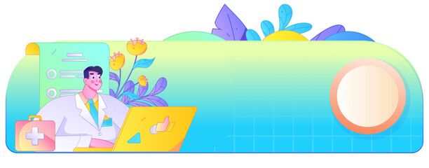 Medical characters fighting the epidemic flat vector concept operation hand drawn illustration
