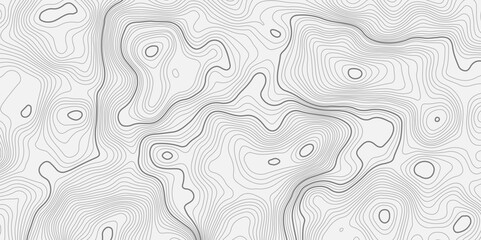 Abstract topographic white and grey wave line topo map contour modern design white background. Wavy topography geography design map, texture, line, adventure, mountain, sport vector illustration.