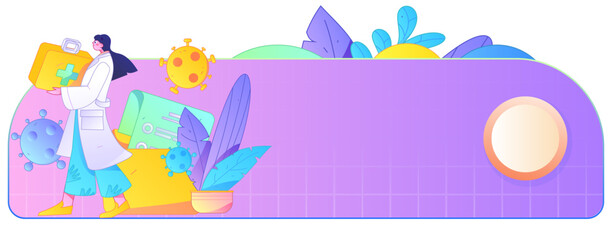 Medical characters fighting the epidemic flat vector concept operation hand drawn illustration
