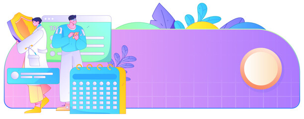 Medical characters fighting the epidemic flat vector concept operation hand drawn illustration
