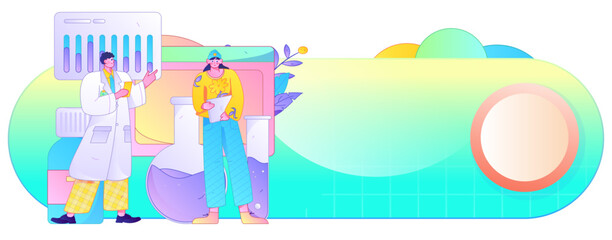 Medical characters fighting the epidemic flat vector concept operation hand drawn illustration
