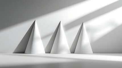 Abstract cone shapes