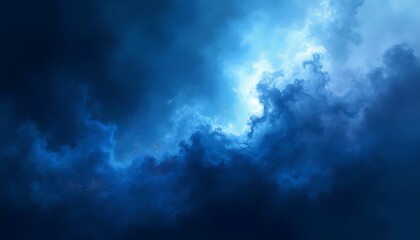 Dramatic Blue Sky Cloudscape Abstract Nature Background