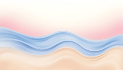 Abstract Pastel Wave Background Soft Pink Blue Beige Swirls