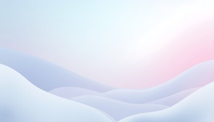 Serene Pastel Hills Soft Blue Pink Landscape Background