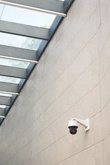 Security Camera Successfully Mounted on the Wall for Optimal Surveillance Purpose and Use