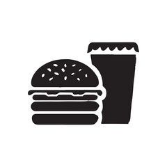 Fast food vector icon illustration isolated on white background