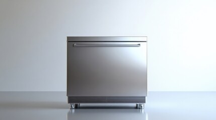 Three-dimensional drawing of a blank deep freezer.