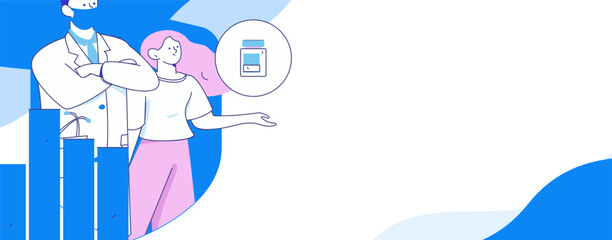 Medical characters fighting the epidemic flat vector concept operation hand drawn illustration
