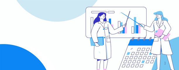 Medical characters fighting the epidemic flat vector concept operation hand drawn illustration
