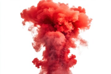 Fototapeta premium red smoke on white background