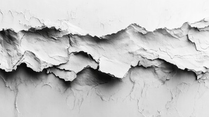 Obraz premium A Ripped Piece of White Paper with a Textured Background