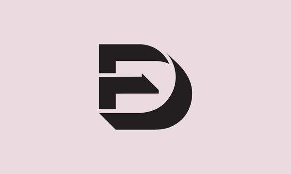 ED or FD 3d logo design.
