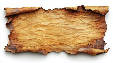 Rolled and Burned Parchment Paper with Textural Detail