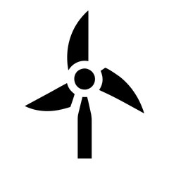 Wind Turbine Vector Icon - Sustainable and Eco-Friendly Renewable Energy Technology