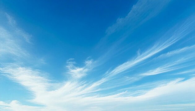 冬の青空と白い雲