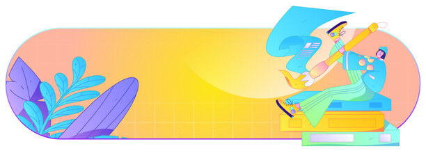 Character reading quietly vector concept operation hand drawn illustration
