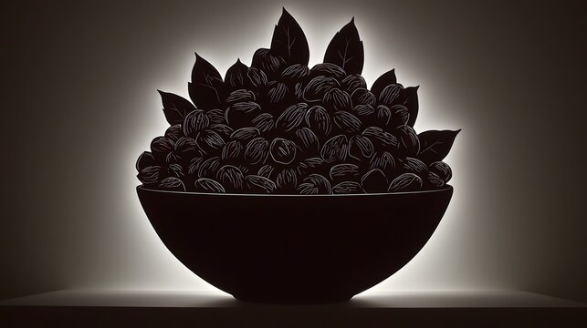 of nuts in a breakfast bowl, blended with an image of a healthy start, highlighting nutritious breakfasts. | [Nuts]:[Superfood] 